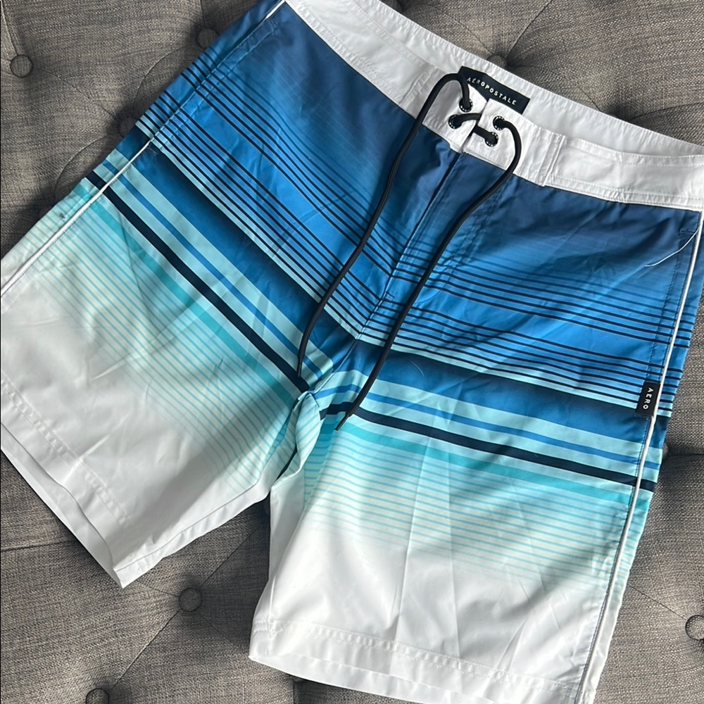 Men's Blue Striped Swim Shorts( Aeropostale)NWOT